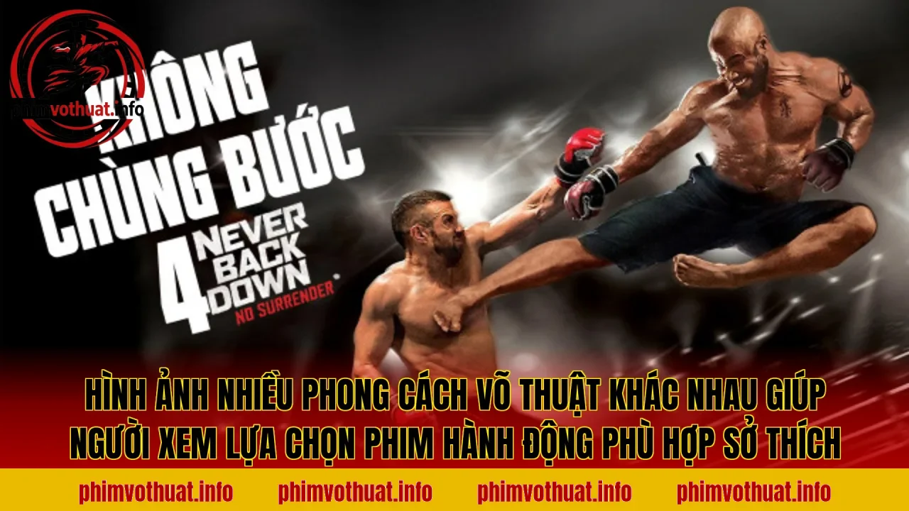 Hình ảnh nhiều phong cách võ thuật khác nhau giúp người xem lựa chọn phim hành động phù hợp sở thích