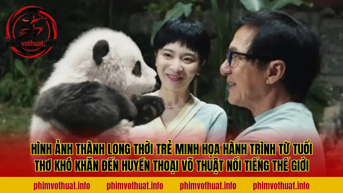 Hình ảnh Thành Long thời trẻ minh họa hành trình từ tuổi thơ khó khăn đến huyền thoại võ thuật nổi tiếng thế giới